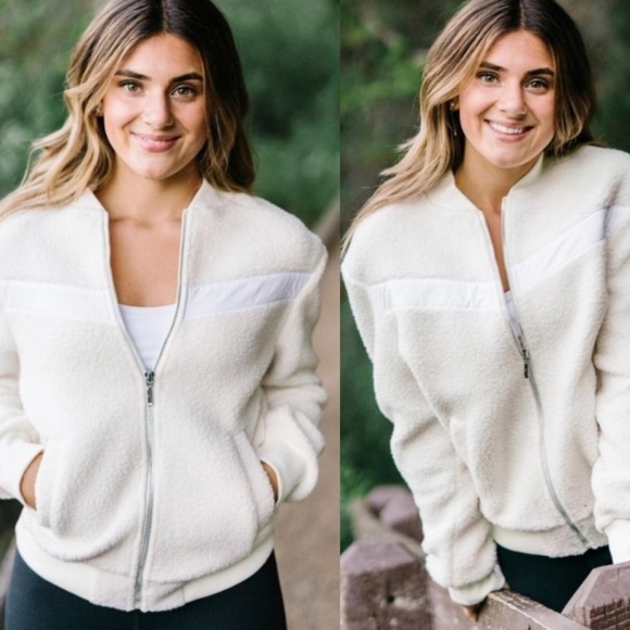 ZYIA Jackets & Blazers - Zyia | Active  Sherpa Fleece Bomber Jacket